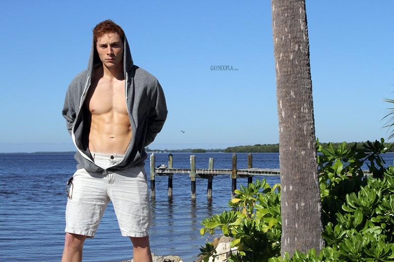 gayhoopla  GayHoopla Mitchel Wright ripped muscles tattoo tight speedos average sized cock ginger red hairs crotch Jerking orgasm jizz 003 tube video gay porn gallery sexpics photo Ripped young man Mitchel Wright strips off his speedos